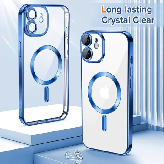 Калъф за iPhone 12 - Luxury Crystal MagSafe - Deep Blue