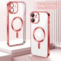 Калъф за iPhone 12 - Luxury Crystal MagSafe - Червен