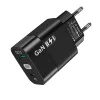 Зарядно Priza GaN, USB, Type-C, 65W - (CHPD131) - Черно
