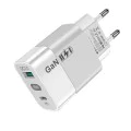 Зарядно устройство Priza GaN, USB, Type-C, 65W - (CHPD131) - Бяло