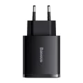 Baseus - Компактно зарядно за стена (CCXJ-E01) - USB-C, PD, 30W, 2xUSB-A, QC, 3A - Черно