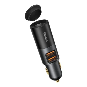 Автоматично зарядно устройство 2xUSB, QC3.0, 120W - Baseus Share Together (CCBT-D0G/C00034800817-Z1) - сиво