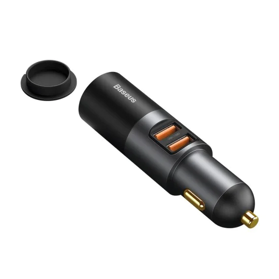 Автоматично зарядно устройство 2xUSB, QC3.0, 120W - Baseus Share Together (CCBT-D0G/C00034800817-Z1) - сиво