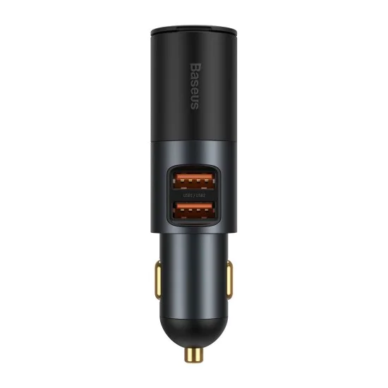 Автоматично зарядно устройство 2xUSB, QC3.0, 120W - Baseus Share Together (CCBT-D0G/C00034800817-Z1) - сиво