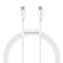 Baseus - Кабел за данни Superior Series (CATYS-B02) - Type-C към Type-C, 100W, 1m - Бял