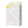 Baseus - Кабел за данни Superior Series (CATYS-B02) - Type-C към Type-C, 100W, 1m - Бял