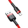 USB към Lightning Data Cable 1.5A, 2m - Baseus Coffees (CALKLF-C09) - Червен