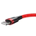 USB към Lightning Data Cable 1.5A, 2m - Baseus Coffees (CALKLF-C09) - Червен