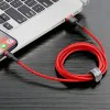 USB към Lightning Data Cable 1.5A, 2m - Baseus Coffees (CALKLF-C09) - Червен