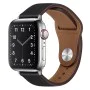 Мъжка каишка Apple Watch за Apple Watch 1/2/3/3/4/4/5/5/5/6/6/7/8/8/9/9/10/10/SE/SE 2 (38/ 40/41/42 мм) - Каишка за часовник (W033) - Черна