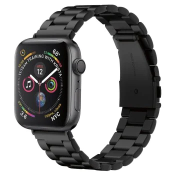 Каишка за Apple Watch 1/2/3/3/4/4/5/5/5/6/6/7/8/7/8/9/10/SE/SE/SE 2/Ultra/Ultra 2 ( 42/44/45/46/49 мм) - Spigen Modern Fit - Черен