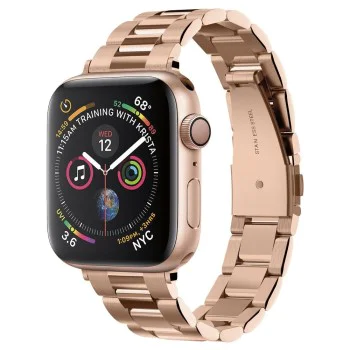 Каишка за Apple Watch 1/2/3/3/4/4/5/5/6/6/7/8/7/8/9/10/10/SE/SE 2 (38/40/41/42 mm ) - Spigen Modern Fit - розово злато