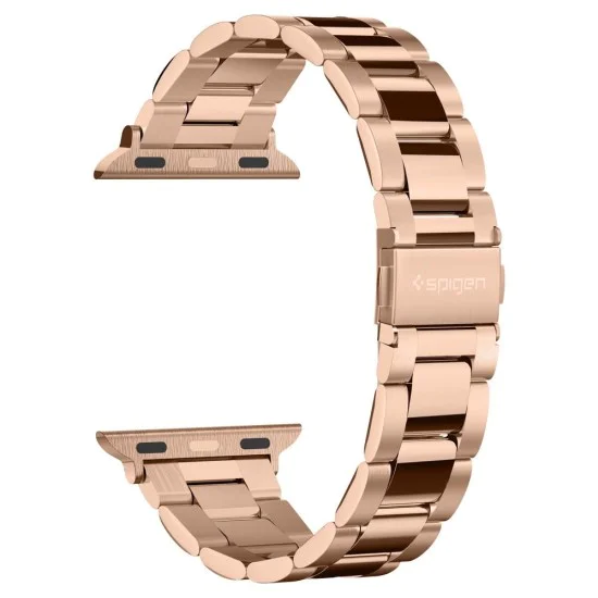 Каишка за Apple Watch 1/2/3/3/4/4/5/5/6/6/7/8/7/8/9/10/10/SE/SE 2 (38/40/41/42 mm ) - Spigen Modern Fit - розово злато