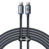 Baseus - Кабел за данни Crystal Shine (CAJY000601) - Type-C към Type-C, 100W, 1.2m - Черен