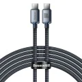 Baseus - Кабел за данни Crystal Shine (CAJY000601) - Type-C към Type-C, 100W, 1.2m - Черен