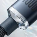 Baseus - Кабел за данни Crystal Shine (CAJY000601) - Type-C към Type-C, 100W, 1.2m - Черен