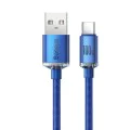 Кабел за данни USB към Type-C 100W 100W, 2m - Baseus Crystal Shine (CAJY000503) - син