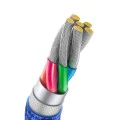 Кабел за данни USB към Type-C 100W 100W, 2m - Baseus Crystal Shine (CAJY000503) - син