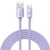 USB към Type-C кабел за данни 100 W, 1,2 m - Baseus Crystal Shine (CAJY000405) - лилав