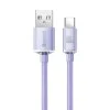 USB към Type-C кабел за данни 100 W, 1,2 m - Baseus Crystal Shine (CAJY000405) - лилав
