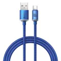 Кабел за данни USB към Type-C 100W, 1.2m - Baseus Crystal Shine (CAJY000403) - син