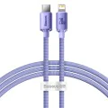 Baseus - Кабел за данни Crystal Shine (CAJY000305) - Type-C към Lightning, 20W, 2m - лилав