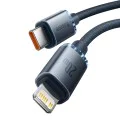 Baseus - Кабел за данни Crystal Shine (CAJY000301) - Type-C към Lightning, 20W, 2m - Черен