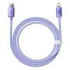 Baseus - Кабел за данни Crystal Shine (CAJY000205) - Type-C към Lightning, 20W, 1.2m - лилав