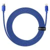 Baseus - Кабел за данни Crystal Shine (CAJY000203) - Type-C към Lightning, 20W, 1.2m - син