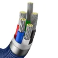 Baseus - Кабел за данни Crystal Shine (CAJY000203) - Type-C към Lightning, 20W, 1.2m - син