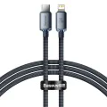 Baseus - Кабел за данни Crystal Shine (CAJY000201) - Type-C към Lightning, 20W, 1.2m - Черен