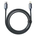 Baseus - Кабел за данни Crystal Shine (CAJY000201) - Type-C към Lightning, 20W, 1.2m - Черен