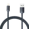 Baseus - Кабел за данни Crystal Shine (CAJY000001) - USB към Lightning, 2.4A, 1.2m - Черен