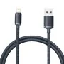 Baseus - Кабел за данни Crystal Shine (CAJY000001) - USB към Lightning, 2.4A, 1.2m - Черен