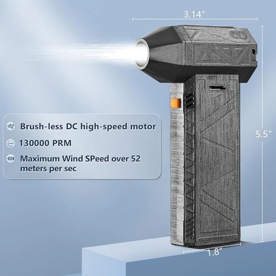 Въздушен вентилатор, 130000 RPM, 2в1 - (YY01) - Черен