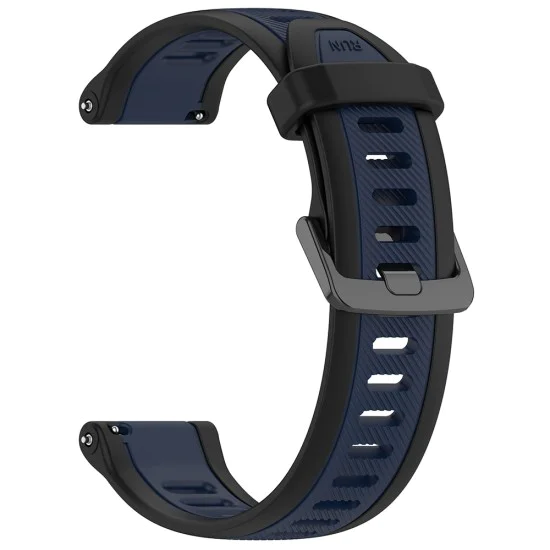 Каишка за Huawei Watch GT 4 (41mm)/W1/Honor Watch S1/Garmin Venu 2S/Vivoactive 4S - Каишка за часовник (W053) - Тъмно син
