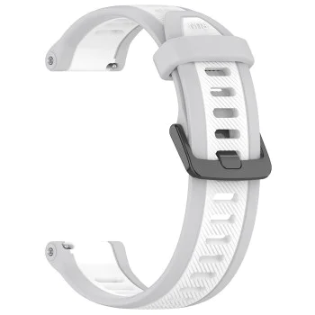 Каишка за Huawei Watch GT 4 (41mm)/W1/Honor Watch S1/Garmin Venu 2S/Vivoactive 4S - Каишка за часовник (W053) - Бял
