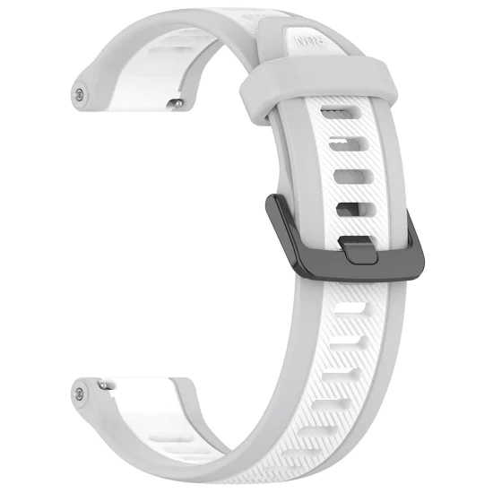 Каишка за Huawei Watch GT 4 (41mm)/W1/Honor Watch S1/Garmin Venu 2S/Vivoactive 4S - Каишка за часовник (W053) - Бял