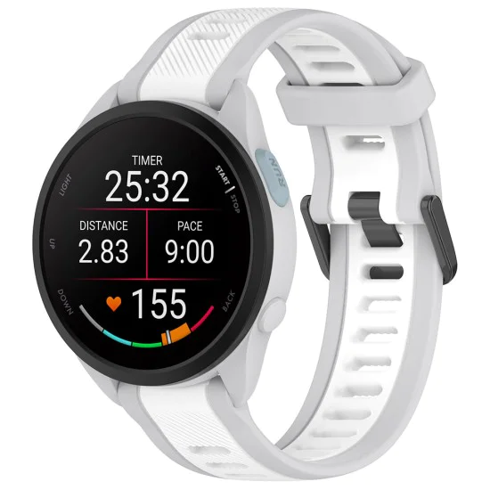 Каишка за Huawei Watch GT 4 (41mm)/W1/Honor Watch S1/Garmin Venu 2S/Vivoactive 4S - Каишка за часовник (W053) - Бял