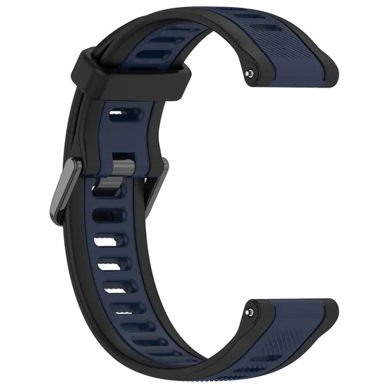 Каишка за Huawei Watch GT 4 (41mm)/W1/Honor Watch S1/Garmin Venu 2S/Vivoactive 4S - Каишка за часовник (W053) - Тъмно син