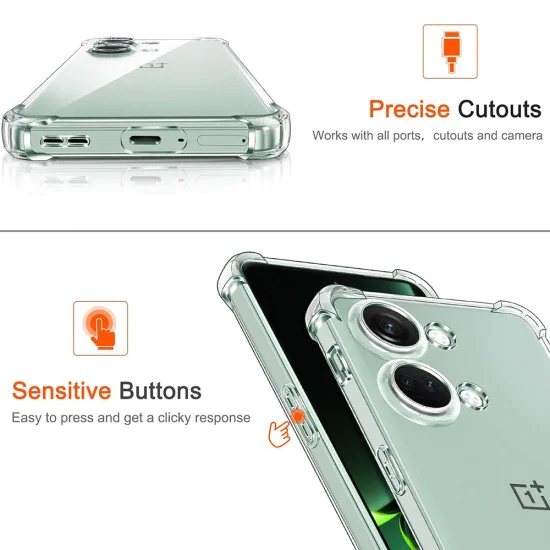 Калъф за OnePlus Nord 3 - Удароустойчив Clear Clear Silicone - Clear