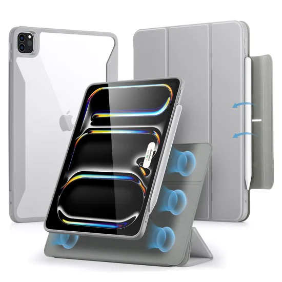 Калъф за iPad Pro 13 (2024) - ESR Rebound Hybrid - Сив
