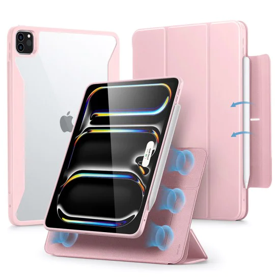 Калъф за iPad Pro 13 (2024) - ESR Rebound Hybrid - Розов