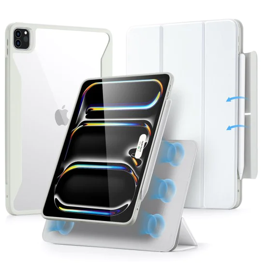 Калъф за iPad Pro 13 (2024) - ESR Rebound Hybrid - Бял