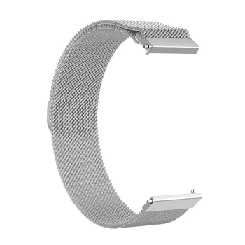Каишка за часовник за Samsung Galaxy Watch 4/5/Active 2, Huawei Watch GT 3 (42 мм)/GT 3 Pro (43 мм) - Каишка за часовник 20 мм (W009) - Сребрист