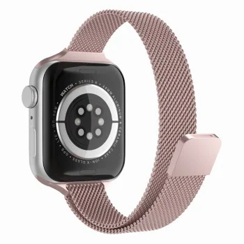 Каишка за Apple Watch 1/2/3/3/4/4/5/5/6/6/7/8/7/8/9/10/10/SE/SE 2 (38/40/41/42 mm ) - Каишка за часовник (W034) - Розова