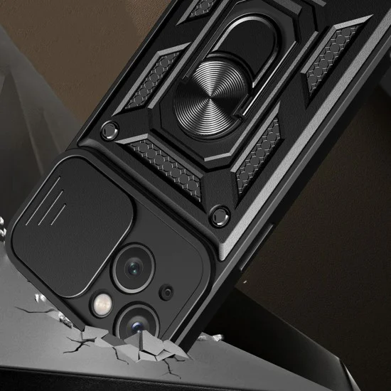 Калъф за iPhone 15 Plus - CamShield Series - син