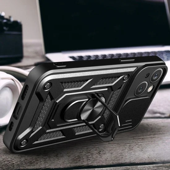 Калъф за iPhone 15 Plus - CamShield Series - син