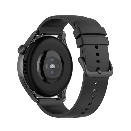 Каишка за Samsung Galaxy Watch 4/5/Active 2, Huawei Watch GT 3 (42mm)/GT 3 Pro (43mm) - Каишка за часовник 20mm (W001) - Черна