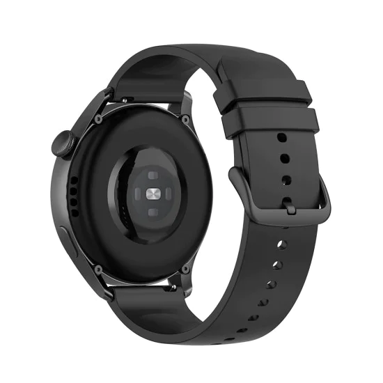 Каишка за Samsung Galaxy Watch 4/5/Active 2, Huawei Watch GT 3 (42mm)/GT 3 Pro (43mm) - Каишка за часовник 20mm (W001) - Черна